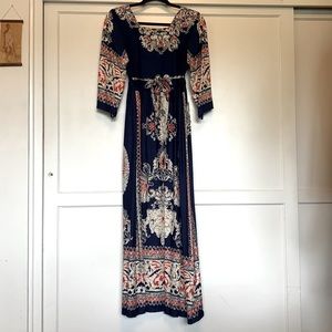 Vintage NWT Batik kaftan maxi tunic dress from Indonesia